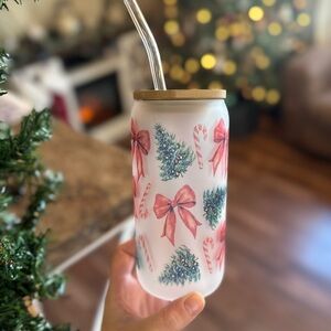 Holiday frosted glass